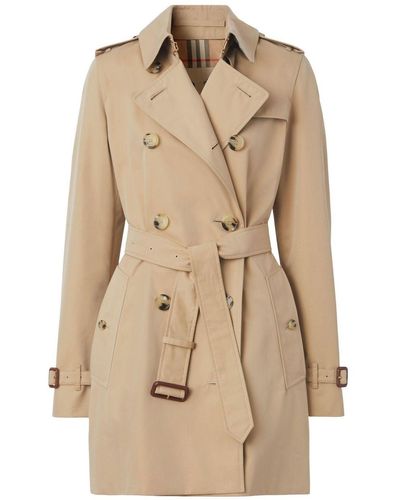 Burberry Harehope Double-breasted Cotton-gabardine Trench Coat - Natural
