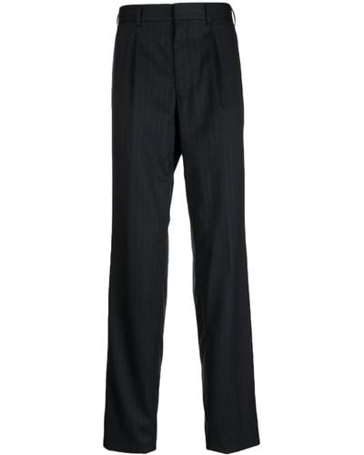 Comme des Garçons Stripe-pattern Tailored Pants - Black
