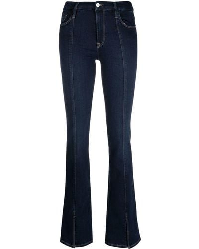 FRAME Bootcut-Jeans mit hohem Bund - Blau