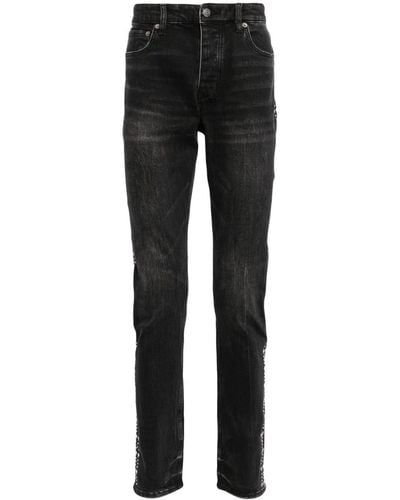 Ksubi Gerade Jeans mit Nieten - Schwarz