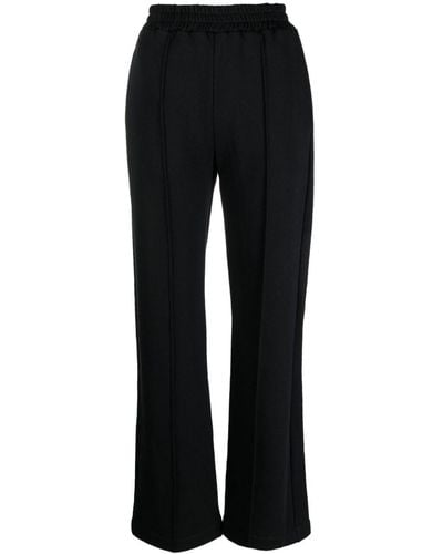 Dondup High-waisted Cotton Track Pants - Black