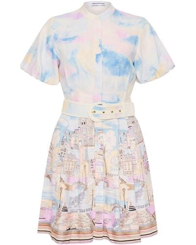 Rebecca Vallance Mini-jurk Met Print - Blauw