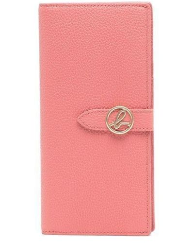 agnès b. Calf Leather Bi-fold Wallet - Pink