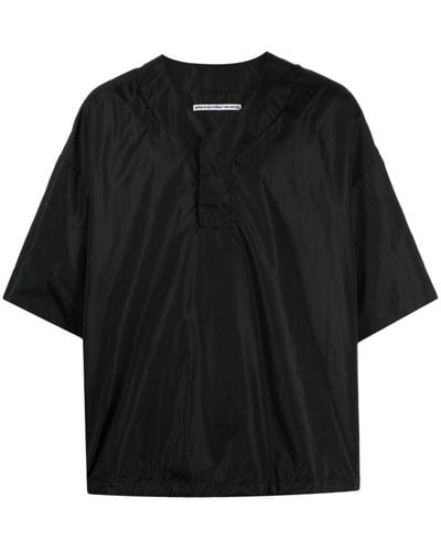 Alexander Wang Drawstring-hem V-neck T-shirt - Black
