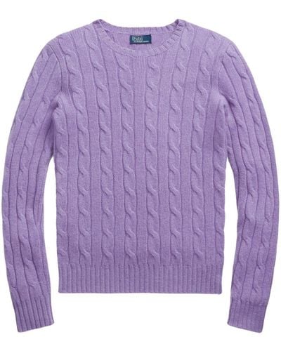 Polo Ralph Lauren Cable-knit Cashmere Sweater - Purple