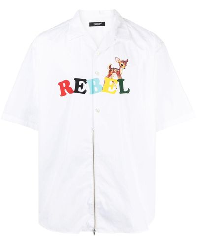 Undercover Rebel short-sleeve cotton shirt - Blanco