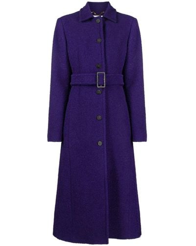 Golden Goose Belted-waist Coat - Purple