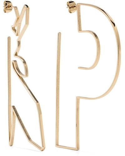 Patrizia Pepe P And Fly-shaped Earrings - White
