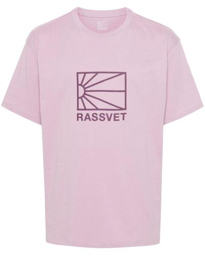 Rassvet (PACCBET) Logo-rubberised Cotton T-shirt - Pink