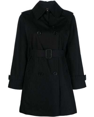 Mackintosh Muie Short Belted Trench Coat - Black