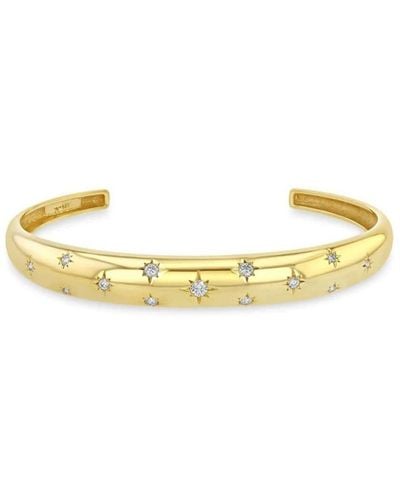 Zoe Chicco 14kt Yellow Gold Aura Diamond Cuff Bracelet - Metallic