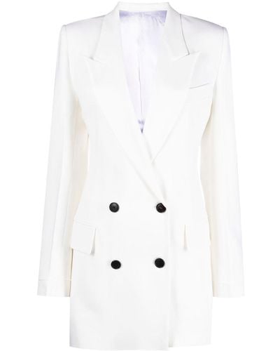 Victoria Beckham Vestido estilo blazer con doble botonadura - Blanco
