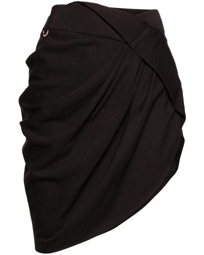 Jacquemus Minifalda La Jupe asimétrica - Negro