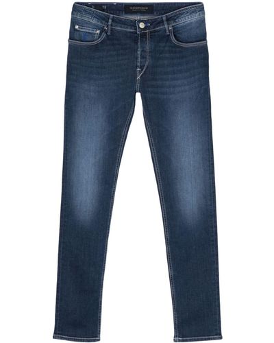 Hand Picked Orvieto Mid-rise Slim-fit Jeans - Blue