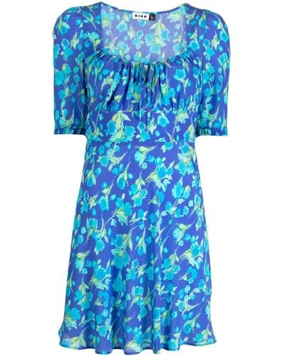 RIXO London Lilita Mini Dress - Blue