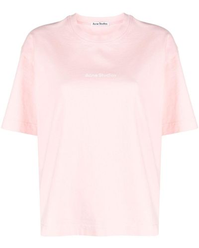 Acne Studios ロゴ Tシャツ - ピンク
