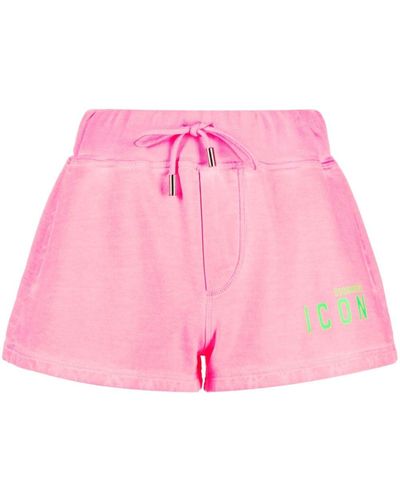 DSquared² Shorts aus Logo-Jacquard - Pink