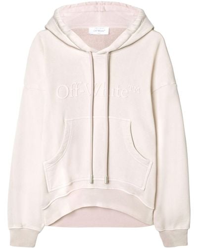 Off-White c/o Virgil Abloh Laundry Logo-embroidered Cotton Hoosie - Pink