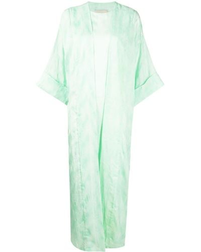 Bambah Crinkled-effect Two-piece Kaftan Dress - Green