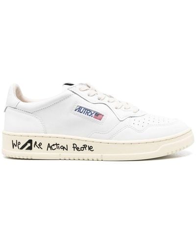 Autry Action Sneakers mit Slogan-Print - Weiß