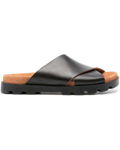 Camper Brutus Leather Sandals - Grey