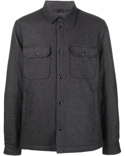 Woolrich Shirtjack Met Zakken - Grijs