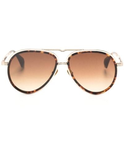 Vivienne Westwood Cale Tortoiseshell Pilot-frame Sunglasses - Natural