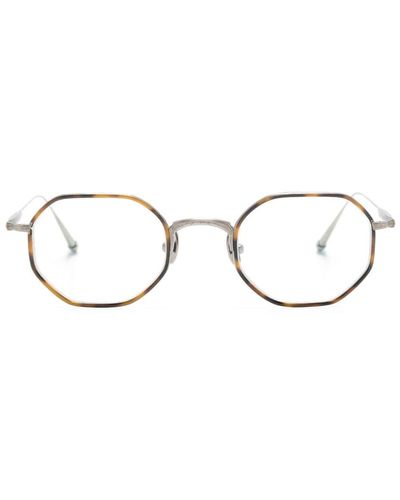 Matsuda Geometrische Brille in Schildpattoptik - Braun
