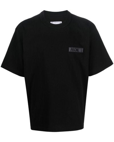Sacai T-shirt Met Print - Zwart