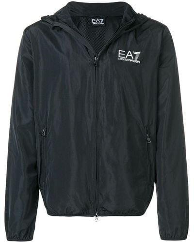 EA7 Logo Nylon Jacket - Black