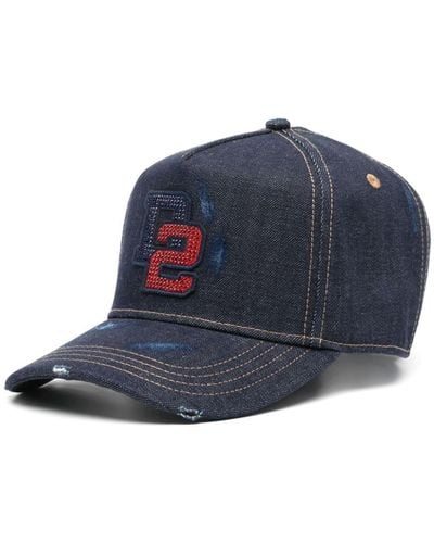 DSquared² D2 College denim baseball cap - Blau