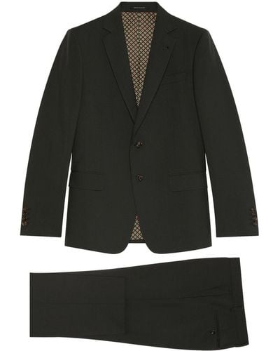 Gucci Costume à veste à col cranté - Noir