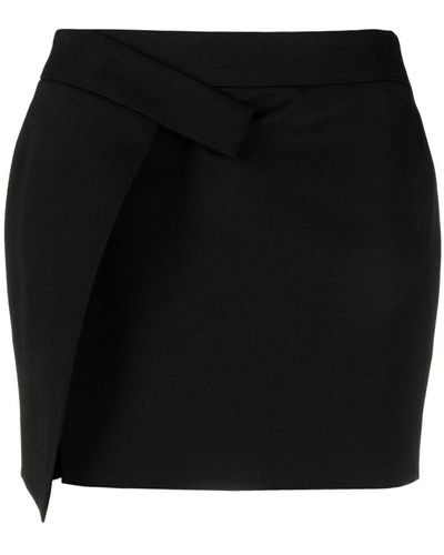 The Attico Cloe Wrap Miniskirt - Black