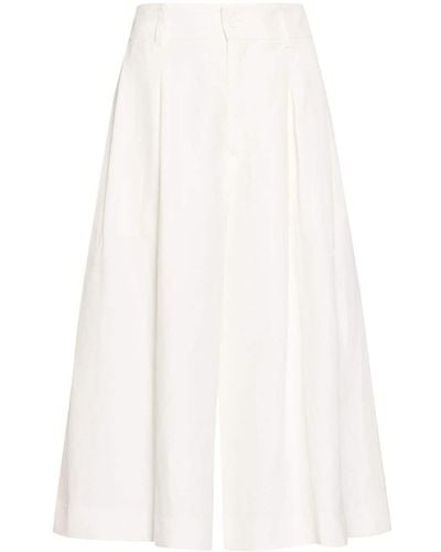P.A.R.O.S.H. Pleated Below-knee Shorts - White