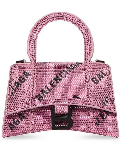 Balenciaga Hourglass XS Handtasche - Pink