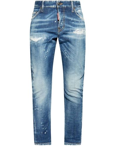 DSquared² Halbhohe Skinny-Jeans - Blau