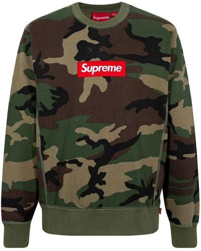 Supreme Sweater Met Camouflageprint - Grijs