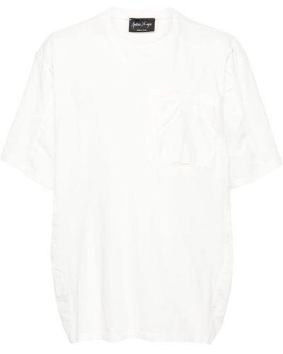 Andrea Ya'aqov Paneled Cotton T-shirt - White