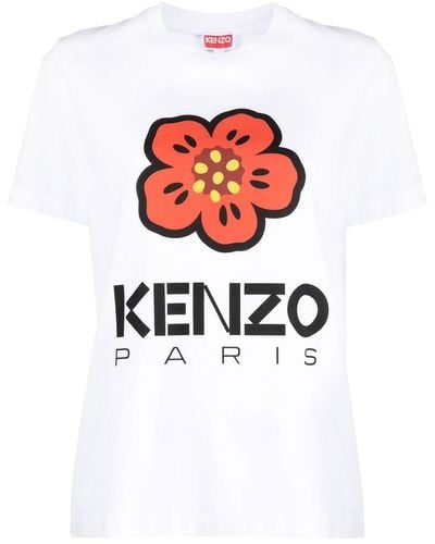 KENZO Camiseta con estampado Boke Flower - Blanco