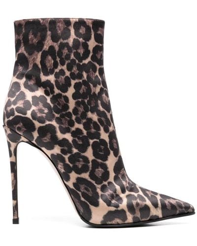 Le Silla Eva 120mm Leopard-print Boots - Black