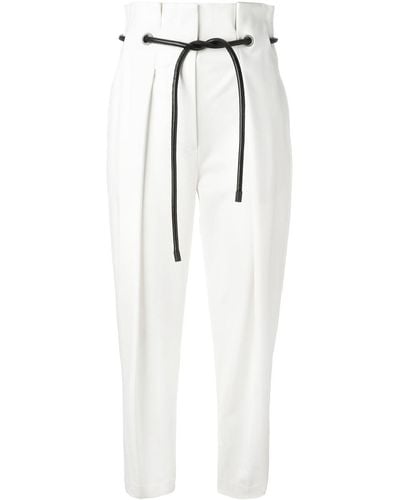 3.1 Phillip Lim Hose mit Origami-Falten - Weiß