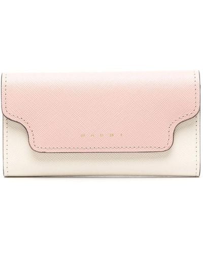Marni Two-tone Leather Keyholder - Pink