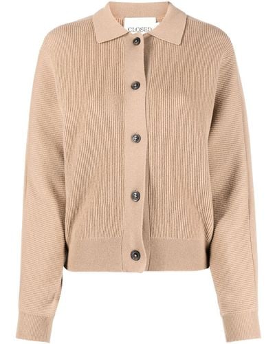 Closed Wool And Cashmere Blend Cardigan - Natural