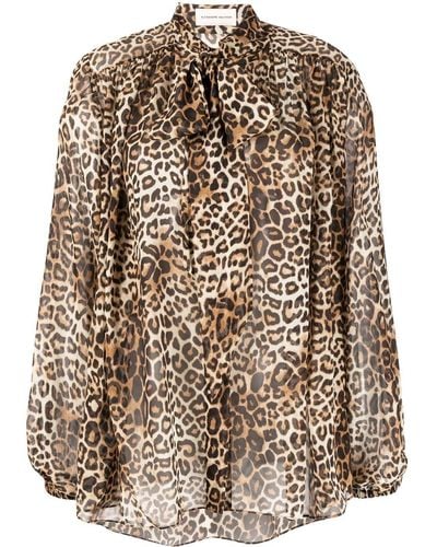 Alexandre Vauthier Leopard Shirt - Brown