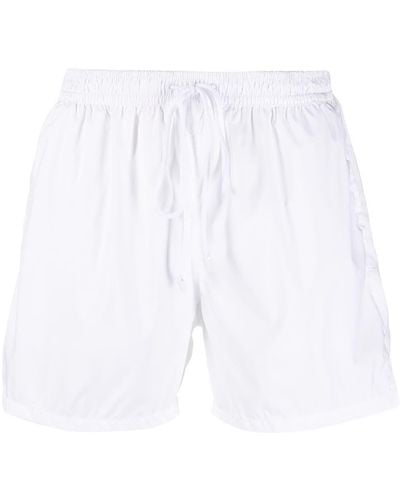 Fedeli Logo-print Swim Shorts - White