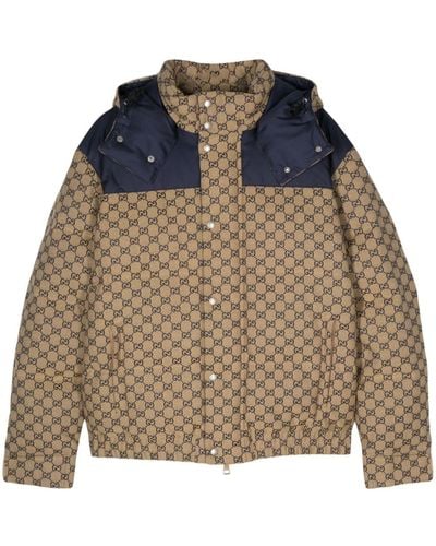 Gucci Gg Canvas Padded Jacket - Natural