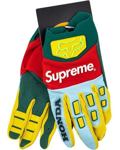 Supreme X Honda Fox Racing Gloves - Yellow