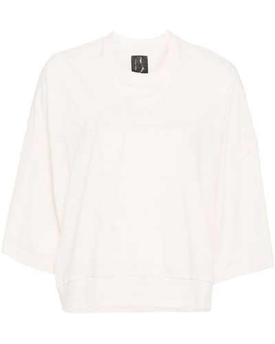 Rick Owens Logo-embroidered Sweater - White