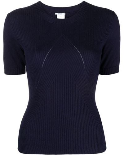 Wolford Short-sleeve Ribbed-knit Top - Blue
