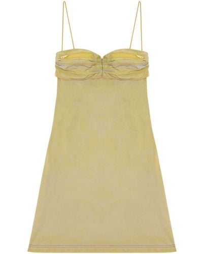 DIESEL D-ouchy Sleeveless Mini Dress - Women's - Polyamide/cotton - Yellow